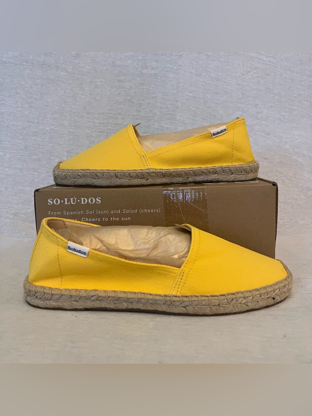 Soludos The Original Espadrille Girasol Yellow Canvas Slip-On Shoes